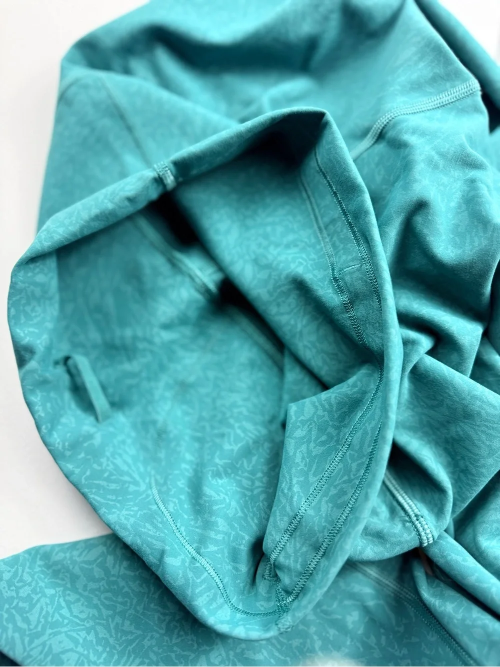 lululemon athletica teal patterned high-rise leggings